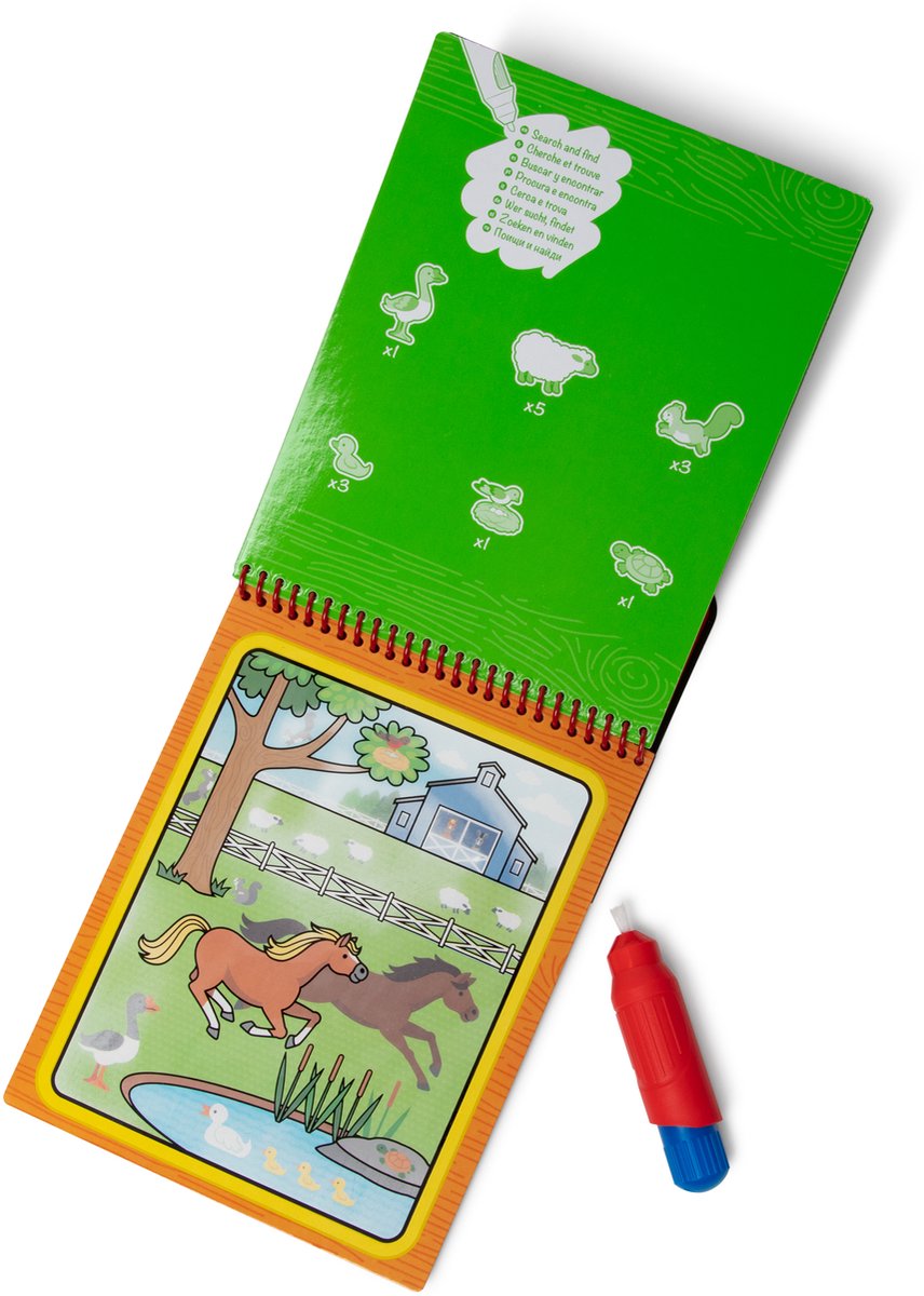 Melissa & Doug - Water WOW! Waterkleurboek - Op de boerderij - Herbruikbaar — afbeelding 2