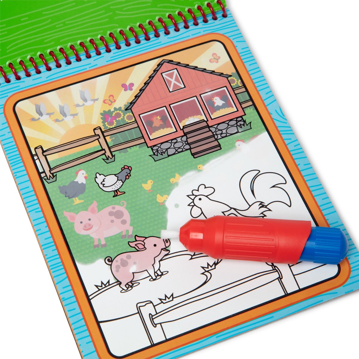 Melissa & Doug - Water WOW! Waterkleurboek - Op de boerderij - Herbruikbaar — afbeelding 4
