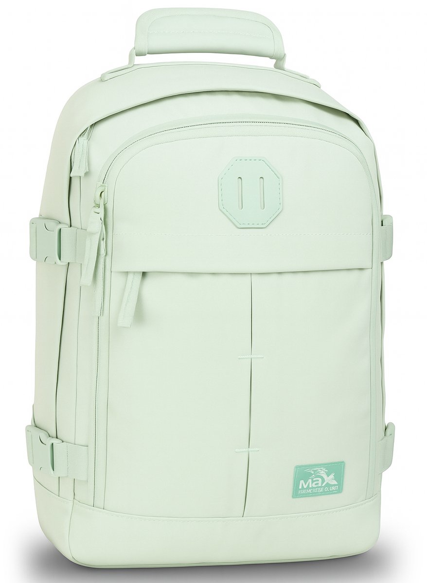 CabinMax Metz Reistas – Handbagage 24L Ryanair/Wizz Air – Rugzak Transavia – Schooltas - 40x30x20 cm – Compact Backpack – Lichtgewicht – Sedum Green