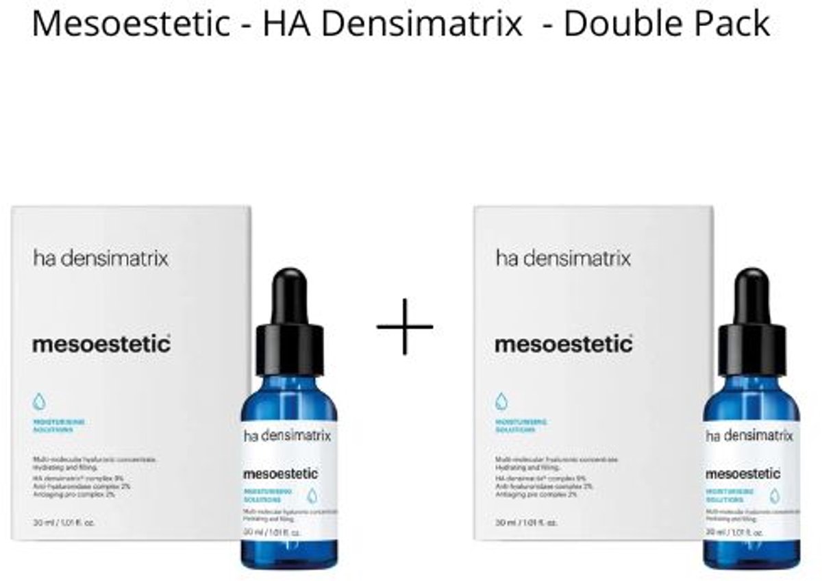 Mesoestetic HA Densimatrix Set 2x30ml – Hyaluronzuur Serum – Intensieve Hydratatie – Droge Huid & Anti-Aging