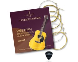 Western gitaar snaren voor akoestische gitaar - "Bronze Winding" 0.11 - Staalsnarige gitaar snaren - WS-011