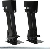 Plafondsteunen, 2 stuks, plafondsteun, montagesteun, eenhandssteun, kozijnspanner, telescopische steunstang, snelspansteun, 40 kg, draagkracht in hoogte verstelbaar