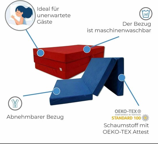 RFWR® Vouwmatras Opvouwbare Matras Gastenmatras Reismatras 65 x 180 x 7 cm van RFWR — afbeelding 4