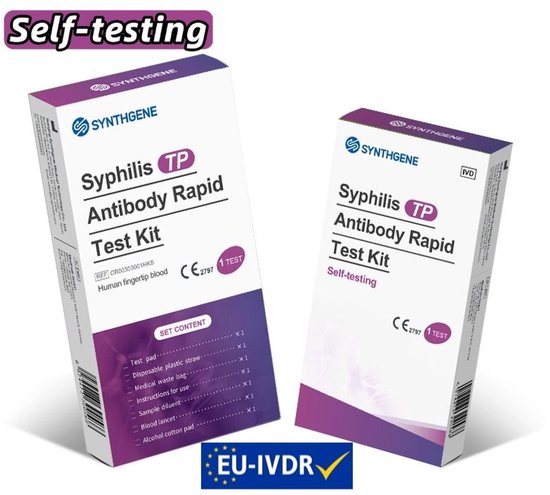 Autotest de dépistage des anticorps anti-syphilis – Prélèvement sanguin au doigt – Résultats en 10 minutes