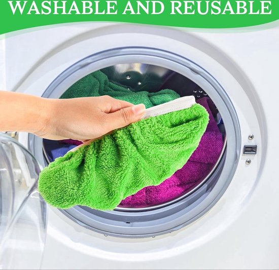 Lingettes de rechange pour balai Swiffer Sweeper - Lot de 10 - Mops - Humides et Droog pour le nettoyage de la maison - Lingettes lavables en microfibre - Convient à tous les types de sols - Pour un nettoyage efficace - 25 x 11,5 Cm