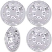 Autostyle EXTRA BOLLE Wieldoppen 16 inch Utah Chroom voor bestelwagens en campers. Set a 4 stuks
