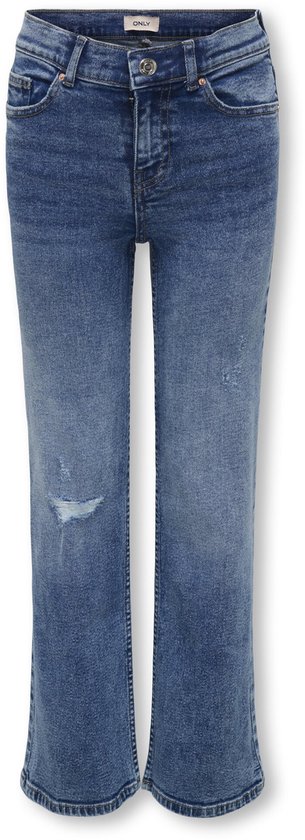 Kids ONLY winter jeansbroek meisjes - blauw - KogJuicy - wide leg fit
