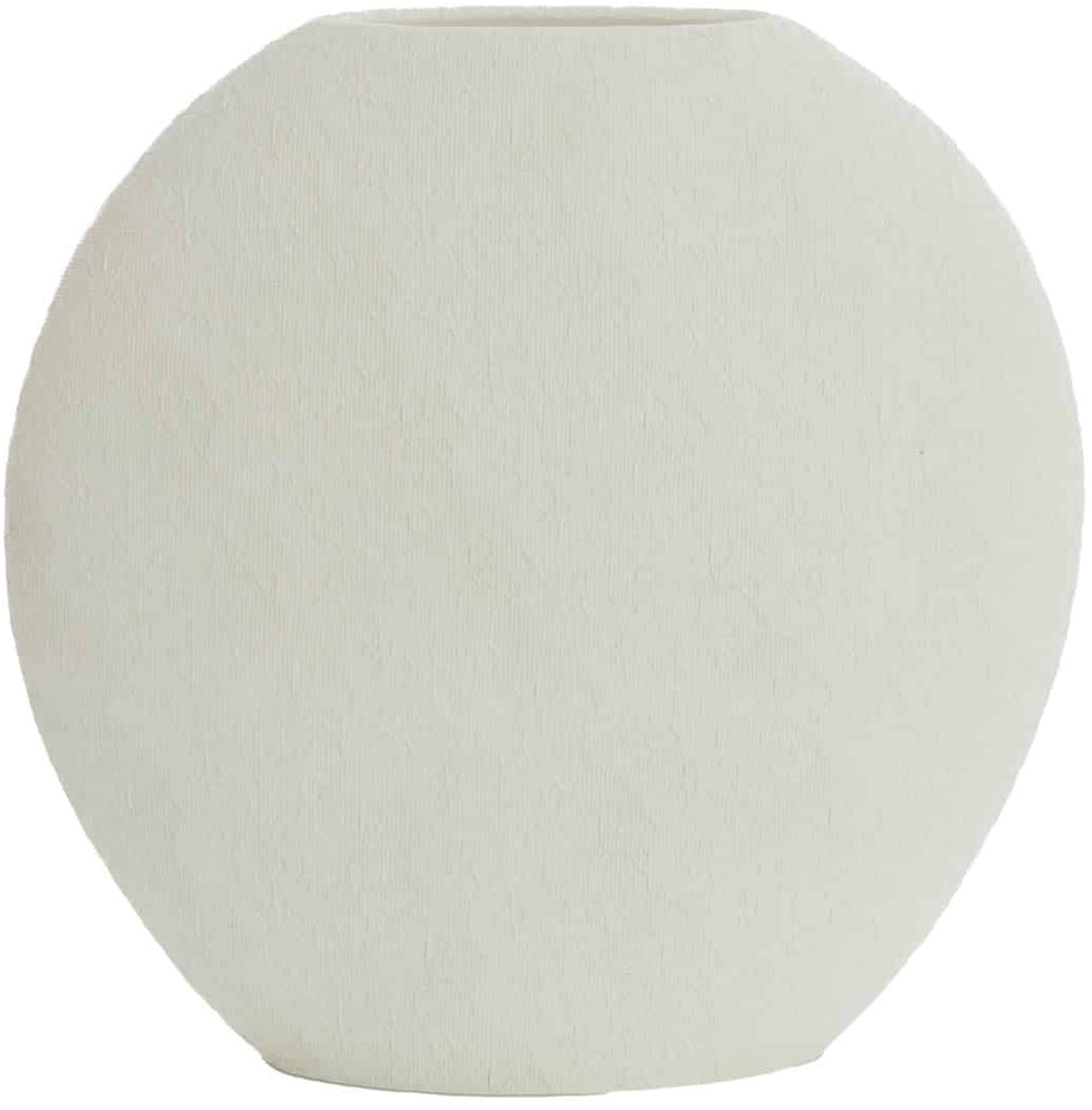 Light & Living Vaas Renda - Wit - 40.5x11x40cm - Synthetisch-Kunststof - Modern - Bloemenvaas - Woondecoratie - Decoratieve vaas voor woonkamer of slaapkamer