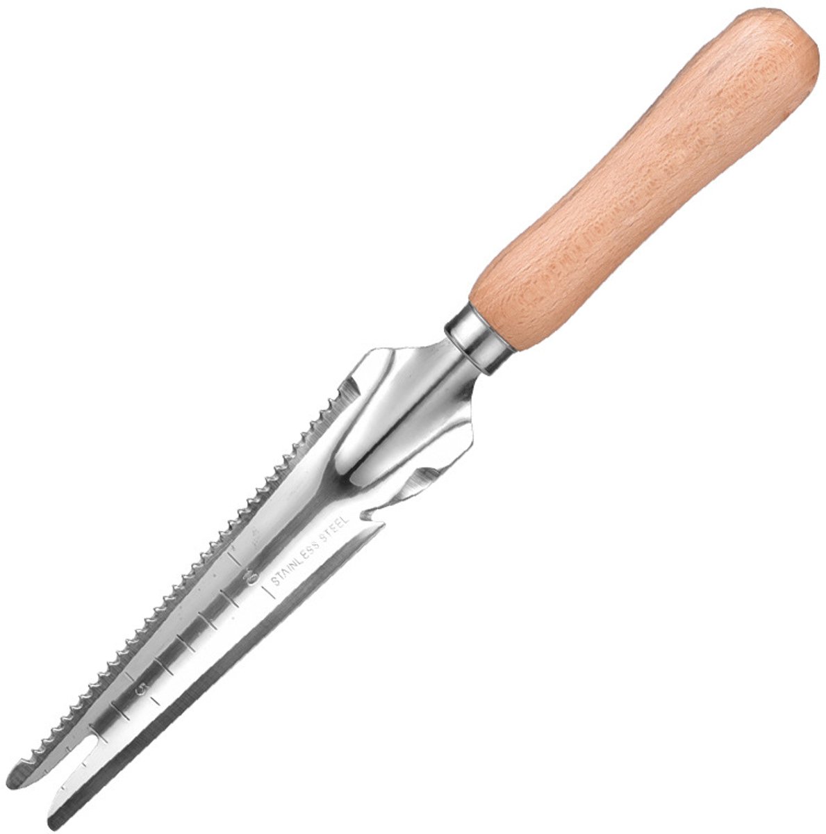 Dutchlander Pootsteker– RVS met Houten Handvat