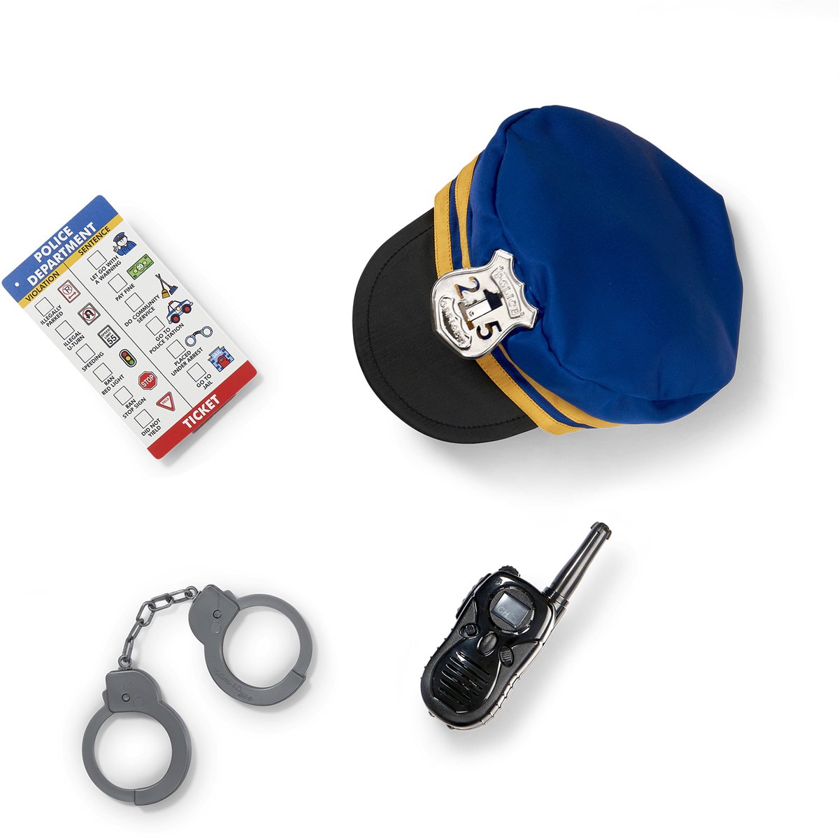 Melissa & Doug – Verkleedset politie – Inclusief walkietalkie met geluid — afbeelding 3