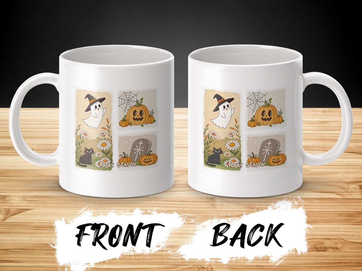 Halloween Mok, Spookse Mok, Herfst Mok, Geest Kat Pompoen Mok, Cadeau Idee, Keramische Mok