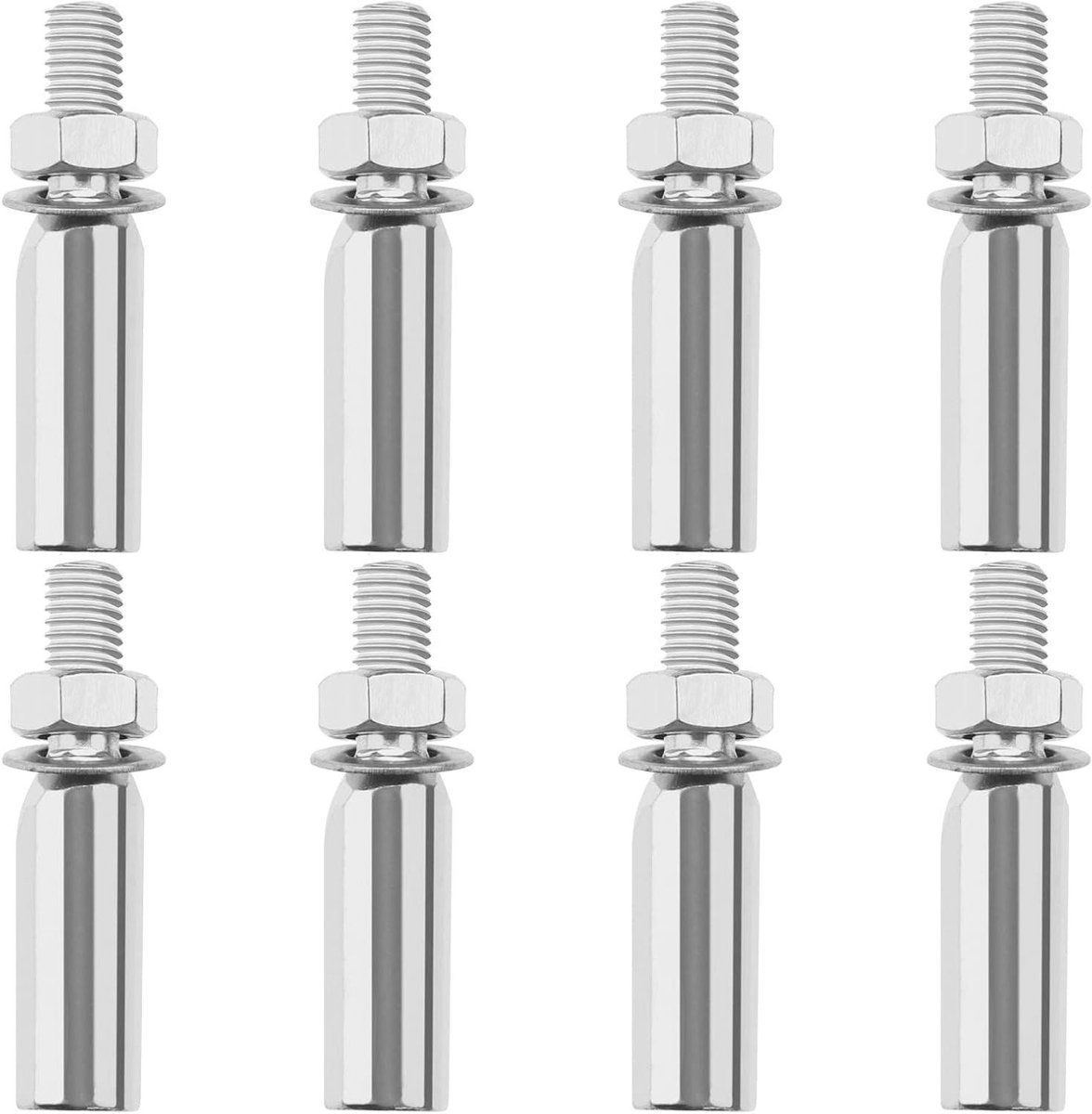 Allecto Plus - 8 Stuks Metalen Crank Splitpennen voor Fiets Krukas - Racefiets, Mountainbike, Vouwfiets - Fiets Vervangingsonderdeel