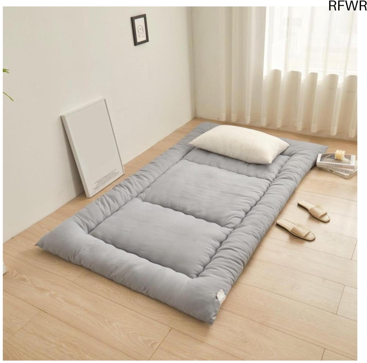 RFWR® Dikke Japanse Tatami Vloermatras - Opvouwbare Slaapmatras voor Thuis en Camping - 90x190 cm