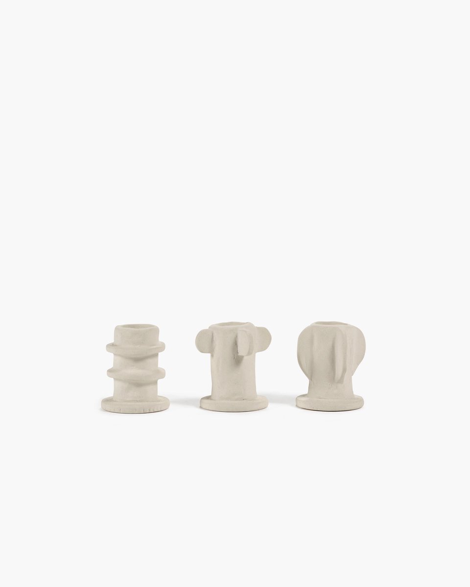 Serax - Marie Michielssen Marie - Kandelaar - Beige - 5 Ø - H 6,5cm - 3 stuks