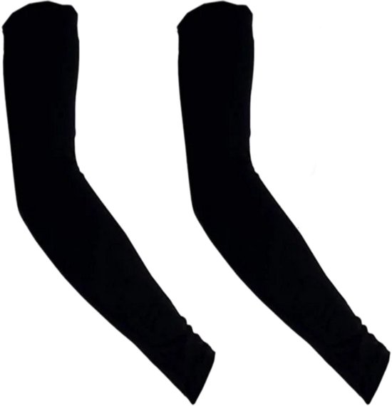 Armbeschermer - voor mannen en vrouwen - Golf verkoelende armmouwen - basketball - Baseball zonmouwen - Compressie Arm Sleeves - Hardlopen Armwarmers- UV Bescherming - maat XL - Zwart - LOUZIR van Merkloos — afbeelding 2
