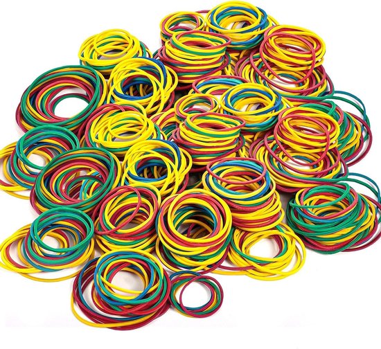 200 stuks kleurrijke elastiekjes, grote rubberen ringen (diameter 38 mm 50 mm), hoogwaardige kleur rubberen ringen, rubberen band, huishoudelijk elastiek voor haar, huishouden, pennen, katapulten, rekeningen, bankpapier, kantoorbenodigdheden