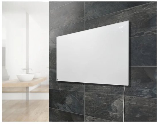 SILVERCREST® Infrarood verwarmingspaneel met thermostaat 600 W - 3 Warmtestanden - Afmetingen: ca. 95 x 3,5 x 60 cm - Modern, frameloos design - Incl. thermostaat - Met afstandsbediening voor de besturing van de thermostaat