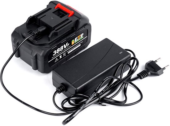 Hogedrukreiniger - 3500W Draadloos Reinigingspistool - 200 Bar Waterdruk - Met 2 Accu's - 6-in-1 Spuitmondstuk - Draagbare Autowasmachine - Voor Auto, Tuin, Terras - Incl. Slang, Schuimkop en Filter van Merkloos	 — afbeelding 4