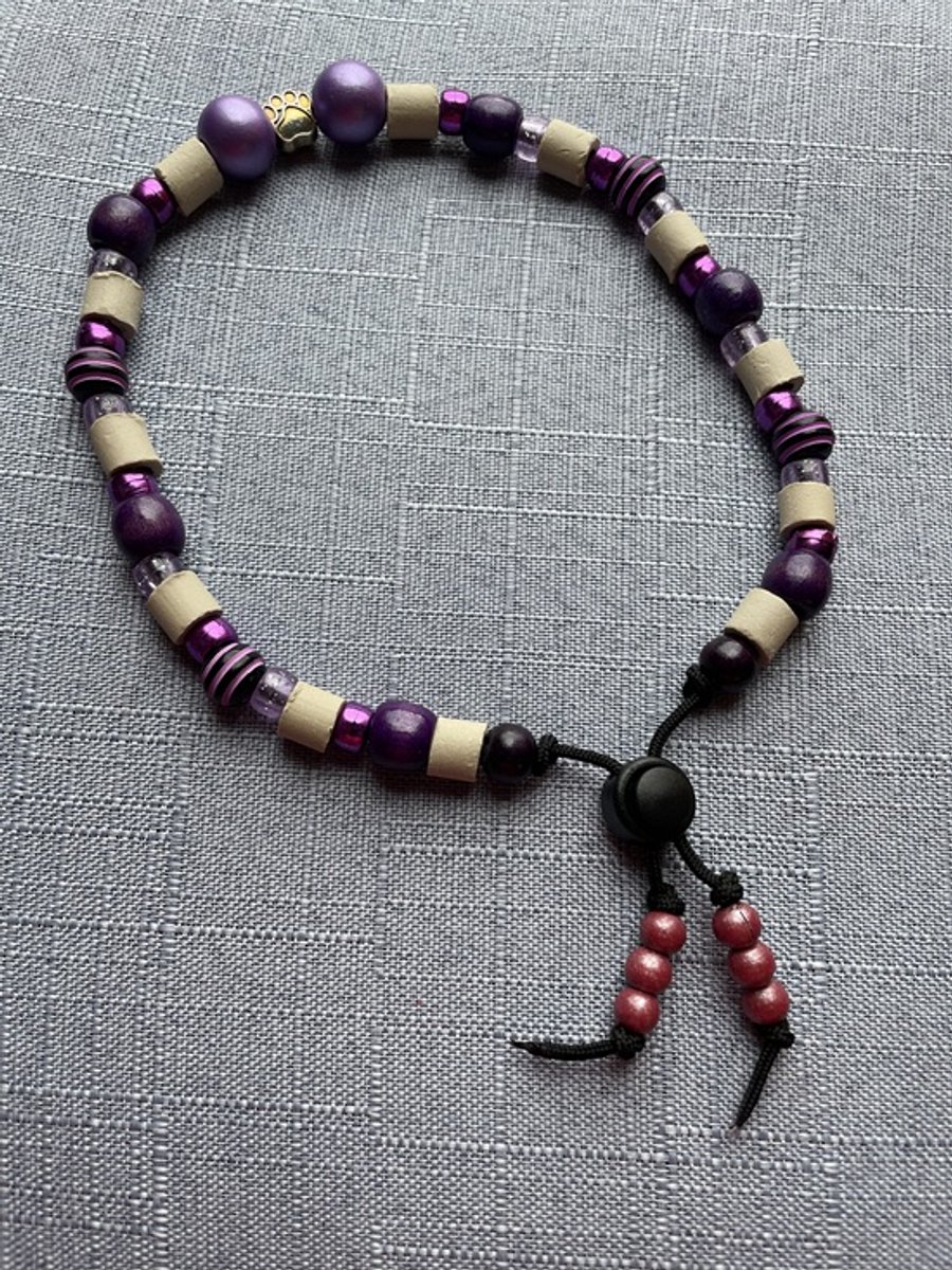 Natuurlijke Keramische Kralenketting voor Honden(anti teek) – Handgemaakt & Stijlvol-Pip-36/42cm-NaamopKado-Hondensierraad