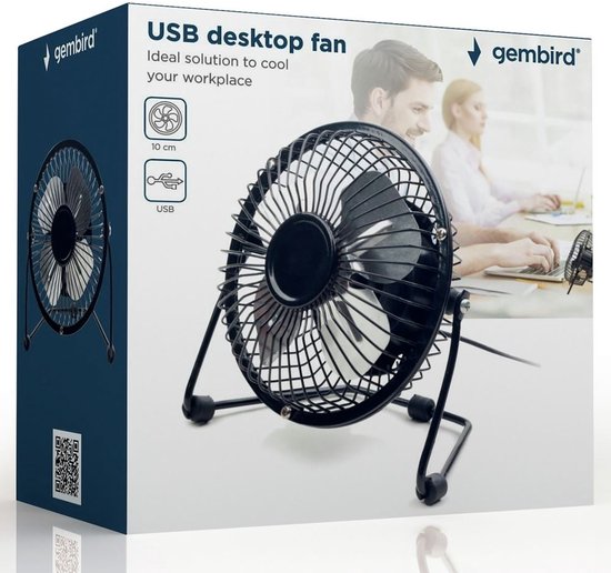 Ventilateur de bureau USB Gembird 10 cm - Argent