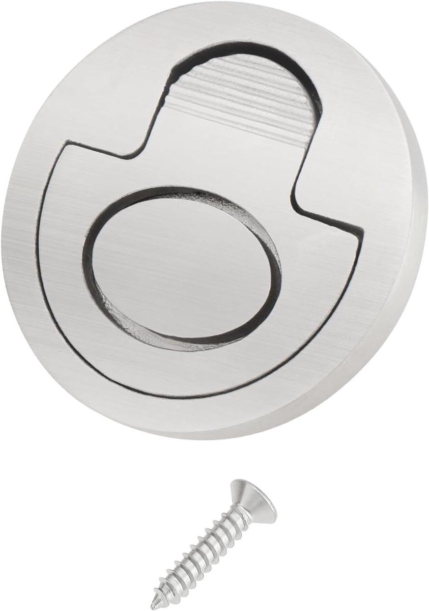 Allecto Plus - Rvs Boot Hatch Handvat 51mm Heavy Duty - Maritieme Boot Accessoire met Schroef