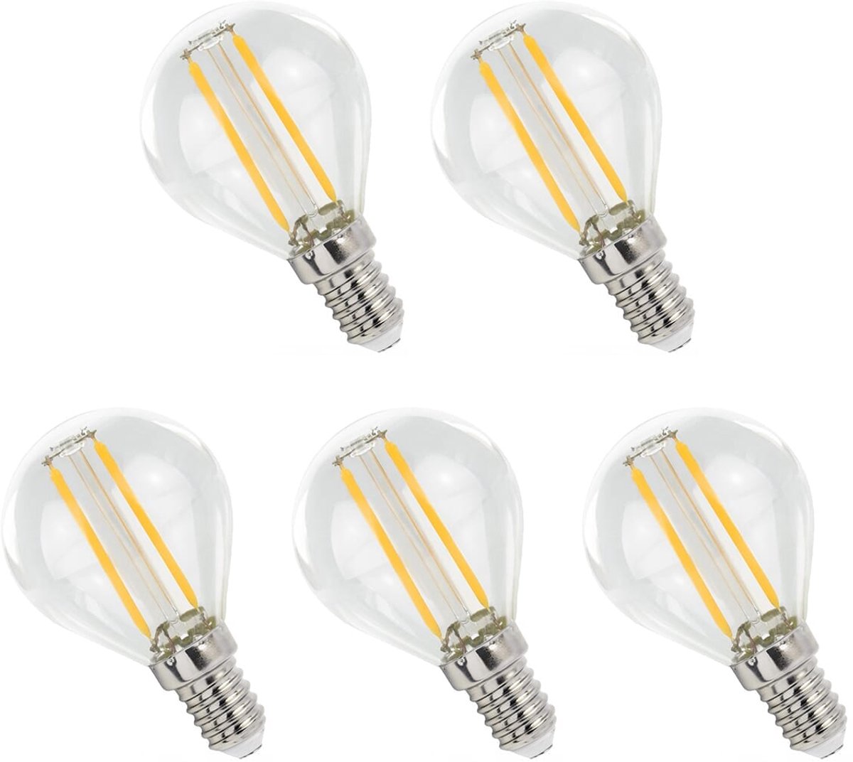 Spectrum LED Lamp E14 1W 230V - 100 Lumen - 2700K Warm wit - Gezellig licht - Energiezuinig - 5 stuks