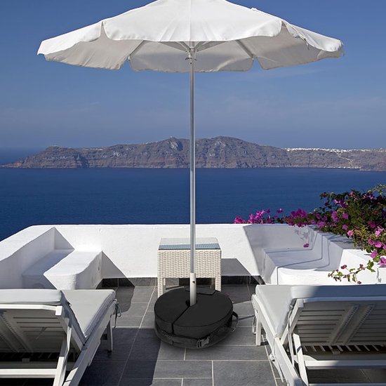 Pied de parasol sur Roues - Robuste et mobile - Pour un support stable du parasol - Design résistante aux intempéries et durable - Convient pour Jardin, terrasse et balcon - Facile à déplacer et pratique à utiliser