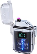 Briquet électrique à plasma | Rechargeable par USB | Résistant au vent et aux tempêtes | Pour les feux d'artifice - Amateurs de pyrotechnie | Noir
