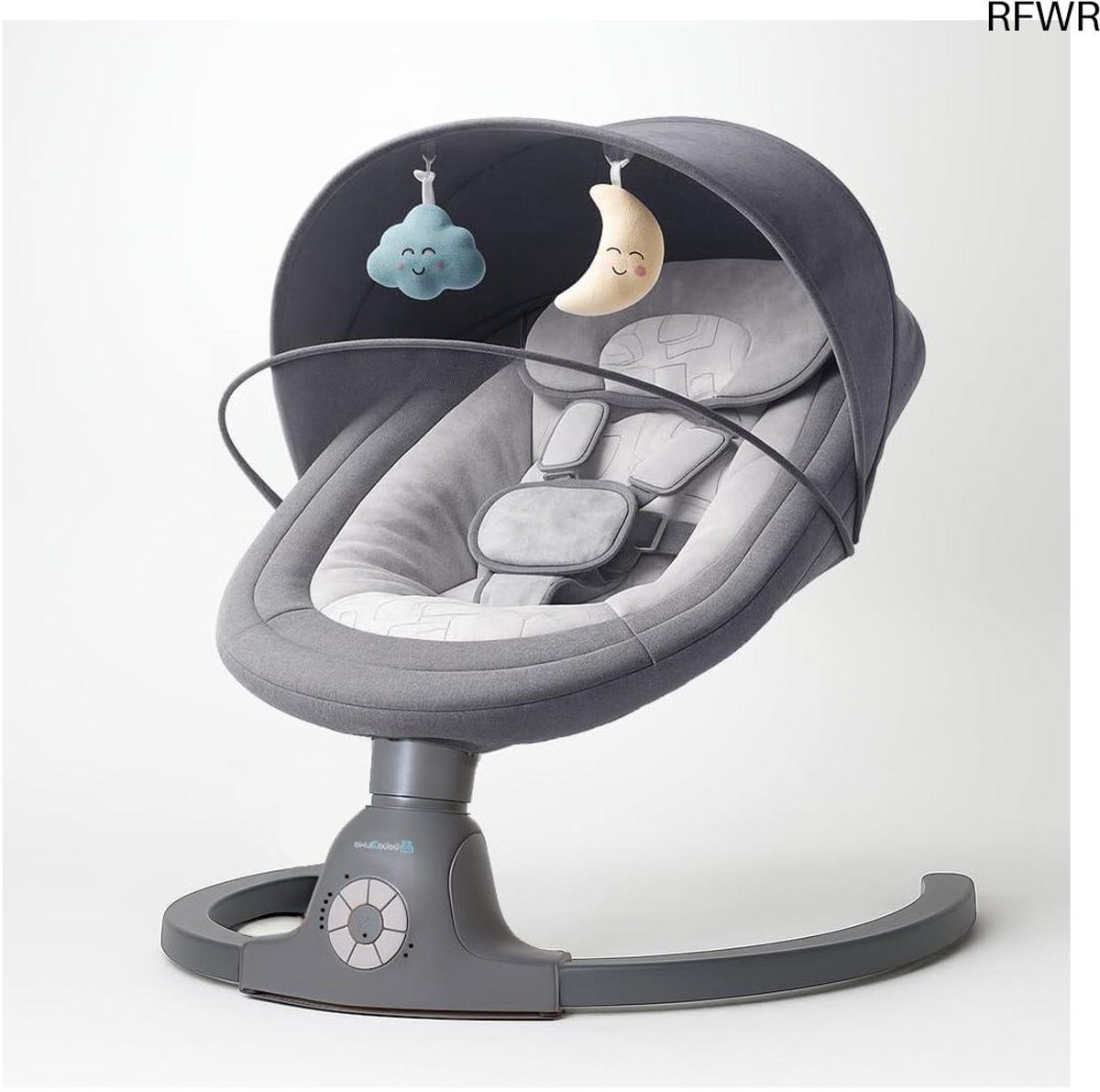 RFWR® Elektrische babyschommelstoel met Bluetooth en afstandsbediening