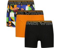 Vingino Graphic badge 3-pack Jongens Onderbroek - Deep Black