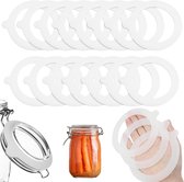 Allecto Plus - Lot de 15 anneaux en caoutchouc 69 mm Anneaux en caoutchouc de rechange pour bocaux réutilisables anti-fuites à col large Blanc.