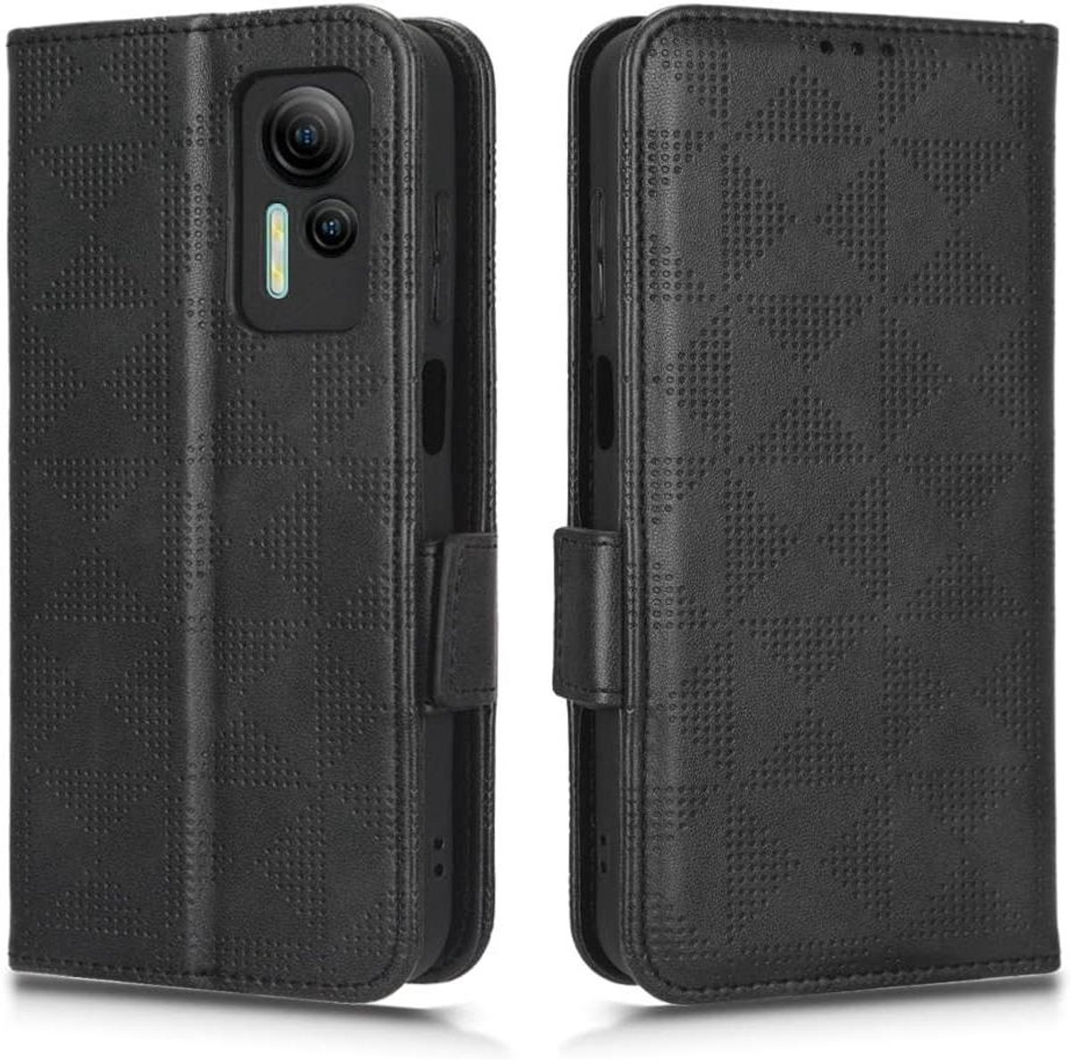 Case voor Ulefone Note 14 - Portemonnee hoesje van leer met standaard - Zwart
