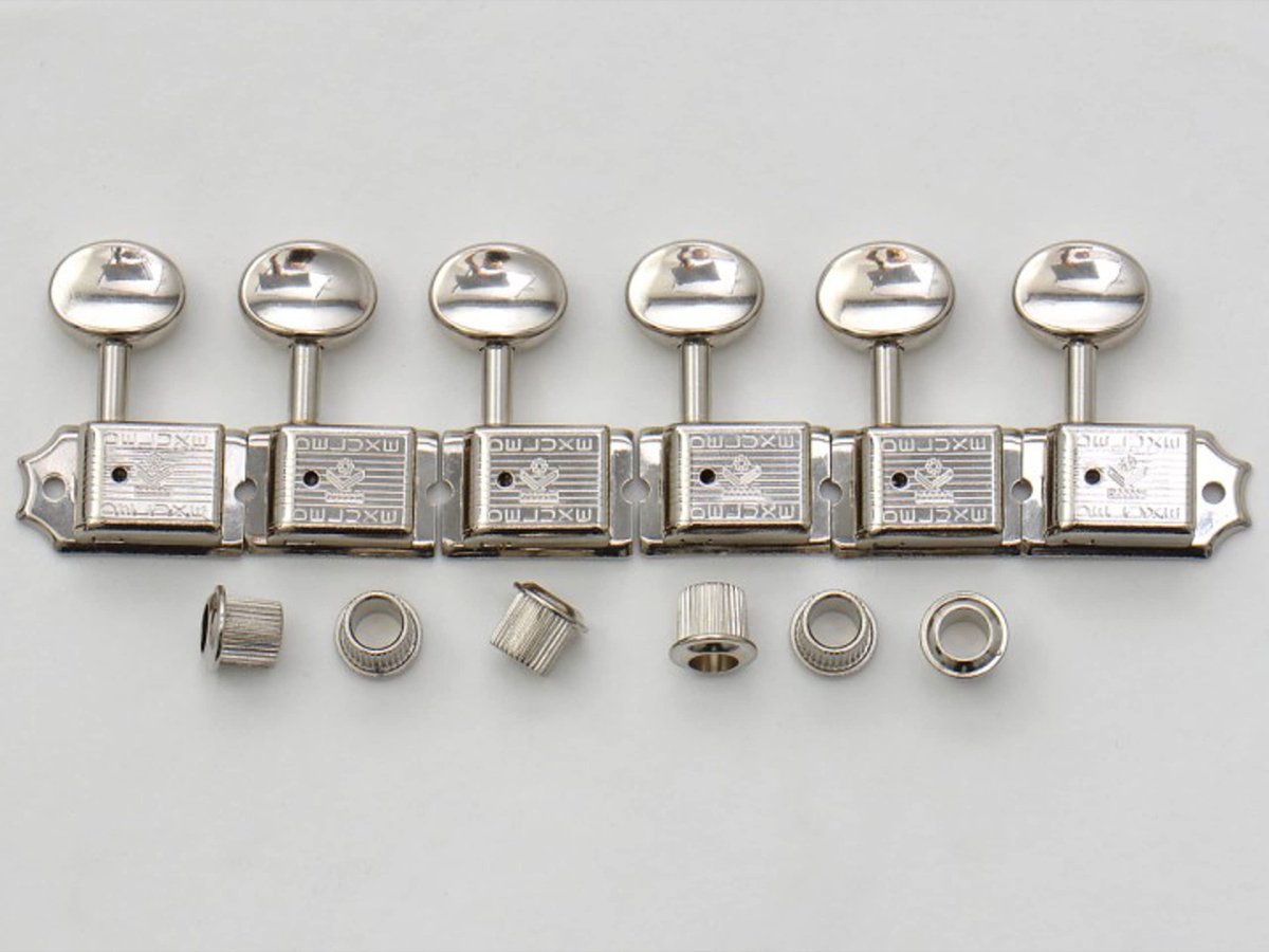 Kluson MLV6LN Vintage Lockheads 6L Nickel - Stemmechaniek voor gitaar