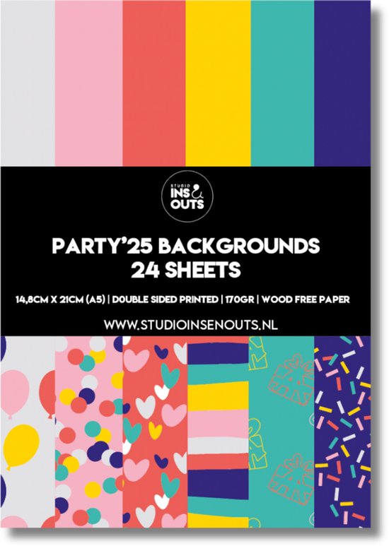 Scrapbook Papier | Journal Paper | Design Hobbypapier | Paperpad | Papierblok | Scrapbooking & Journaling | Party ’25