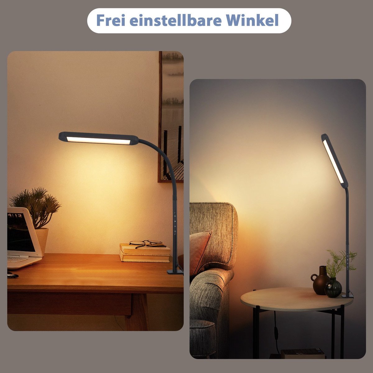 NETTLIFE Tafellamp LED - Flexibel Klemlamp, Dimbaar 3000-6500K thumbnail 5