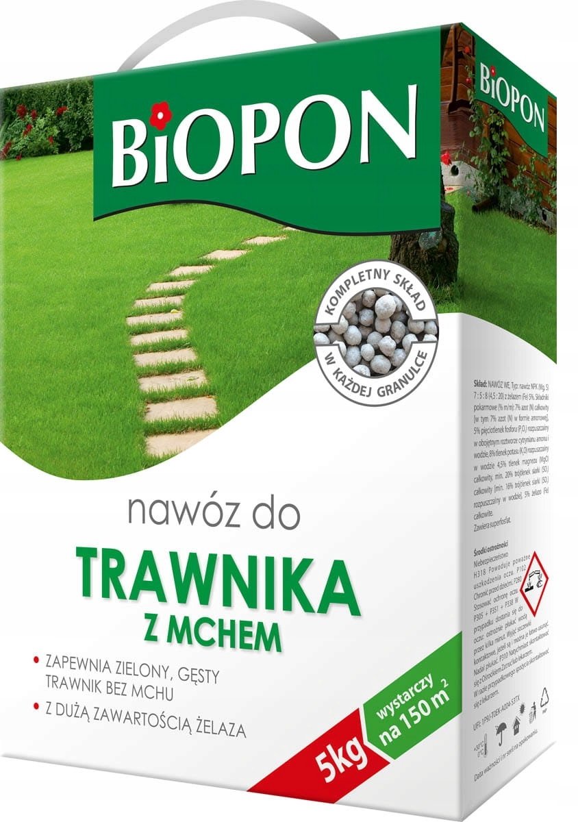 Biopon - Meststof voor Gazon - Met Mos - 5 kg