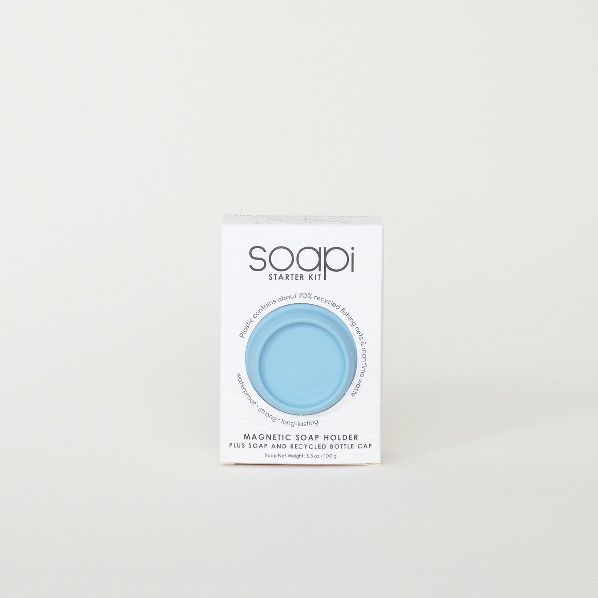 Soapi - Zeephouder met zeep compleet - Duurzaam wassen - Blauw