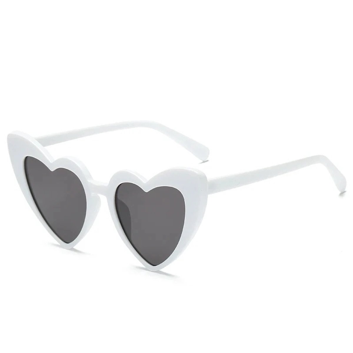 WiseGoods Premium UV400 Hartvormige Zonnebril Dames – Retro Cat Eye Bril - Fashion Accessoire - Vintage Zonnebrillen Vrouw - Wit
