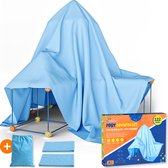 Kit de construction Fort XL + pack d'extension - 122 pièces - Incl. Sac de rangement & E-book - Jouets de construction - Jouets éducatifs - Jouets de construction - Construction Cabane