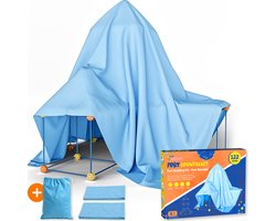 Fort Bouwpakket XL + Uitbreidingspakket - 122 Onderdelen - Incl. Opbergzak & E-book - Speeltent - Educatief Speelgoed - Bouwspeelgoed - Hut Bouwen