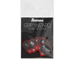 Ibanez PPA16HSG Sand-Grip Short Teardrop Guitar Pick Red 1.0mm (6-Pack) - Plectrum set