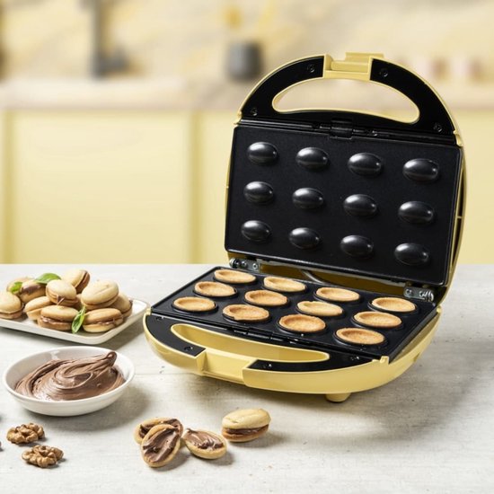 Bestron - Macaron maker - Wafelijzer - 850 W - Geel van Bestron — afbeelding 5
