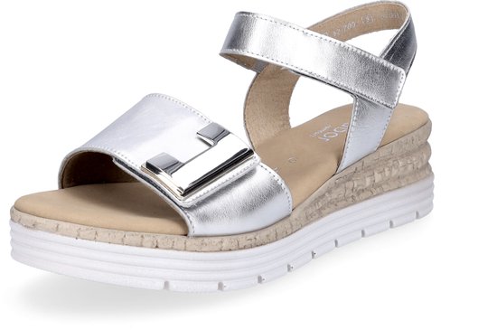 Sleehak Gabor Zilveren Sandalen Gabor Dames Sandaal Zilver Bol