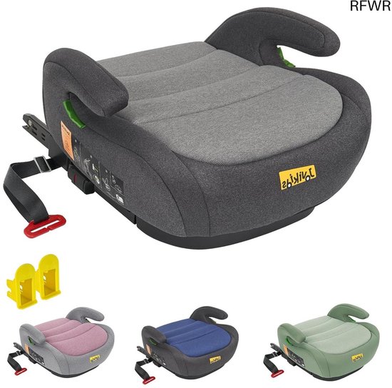 RFWR® I-Size Stoelverhoger autostoeltje voor Kinderen 6-12 Jaar, 125-150 cm - Veiligheidszitverhoging met ISOFIX en Afneembare Hoes