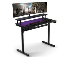 Bayt Game Bureau - Gaming Bureau - Gaming desk - Game Bureau met LED - Computertafel - Monitor Standaard - 105 x 55 x 75 cm - Zwart