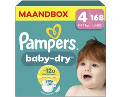 Pampers - Baby Dry - Maat 4 - Maandbox - 168 luiers