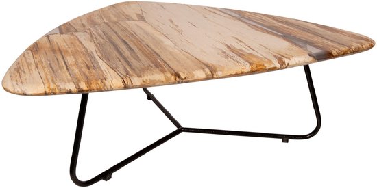 PTMD Table basse Deeba - 95x85x36 cm - Bois - Naturel - Set de 5