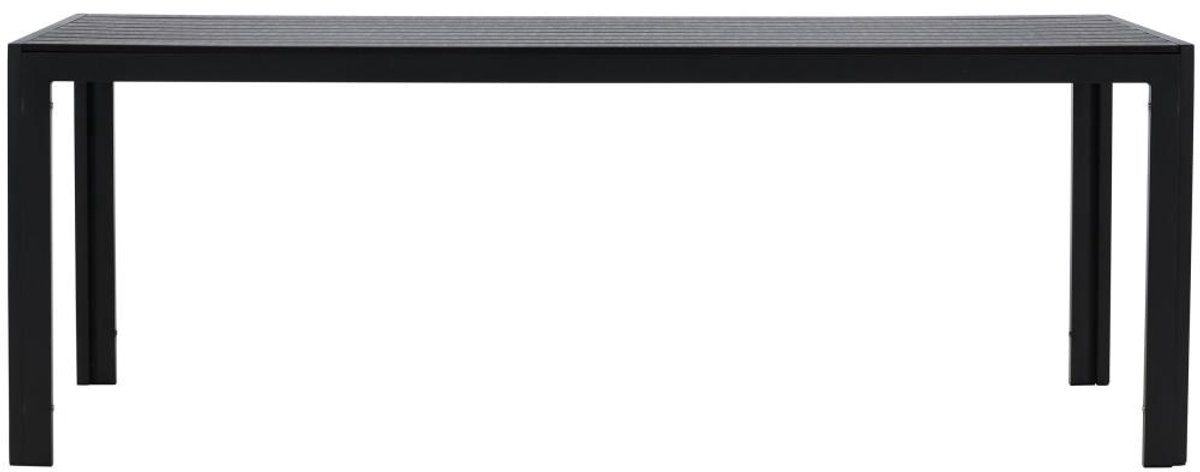 Svea - Farid tuintafel - 205 x 90 x 74 cm - zwart