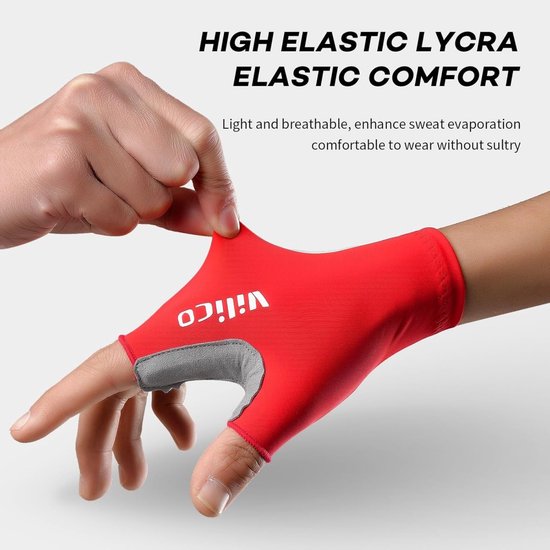 Fietshandschoenen - L - Geschikt voor een handpalmomtrek van 20-22 cm - Geschikt voor een handpalmbreedte van 8,5-9 cm - Geschikt voor fietsen, dagelijkse sporten, enz. - Racehandschoenen met halve vingers - Schokabsorberend, ademend en slijtvast
