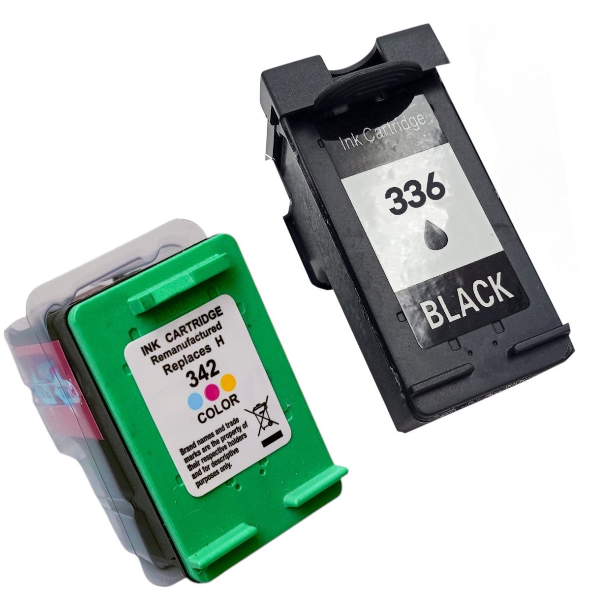 Image of KATRIZ® REMAN inkt HP336 Zwart & HP342 Kleur | Geschikt voor HP DeskJet D4160/HP OfficeJet 6300/ 6315/HP PSC 1500/ 1507/ 1510/ HP Photosmart 2570/ 2575 / 2575V/ 2575XI/7850/ C3100/ C3108/ C3170/ C3175/ C3180/ C3180S/ C3183/ C3190/ C4190